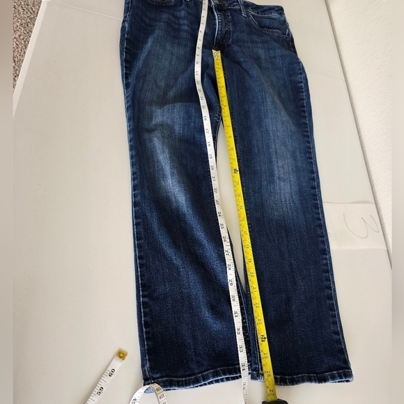 Lee Womens Jeans Mid Rise Straight Leg blue Sz 12 Dark Wash Streetwear - Picture 7 of 10